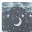 Funny 2101 Kids Rug Soft Blue, Pink Yellow Clouds Moon Stars in the Sky Rug Nursery Carpet Swatch