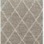 Modern Alvor Geometric Soft Plush Shaggy Rug in Blue, Cream, Grey, Taupe and Terra Swatch