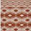 Taza Aztec Scandi 3D Design Fringed Rug Hallway Runner in Green Terracotta Ochre Black Swatch