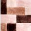 Modern 3D Hand Carved Blocks Soft Silky Shaggy Rug in Grey, Natural, Blush Pink, Yellow Ochre Swatch