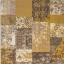 Revive Traditional Patchwork Rug in Ochre Yellow and Blue Swatch