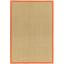 Sisal Jute Rug Plain Bordered Flatweave Linen Natural Non Slip Rug Swatch