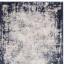 Kuza Border Abstract Modern Distressed Soft Velvety Silky Rug Swatch