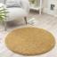 Washable Non-Slip Rug Shaggy Plain Round Buddy My Rug by Origins in 100x100 cm (3'4"x3'4") Swatch