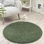 Washable Non-Slip Rug Shaggy Plain Round Buddy My Rug by Origins in 100x100 cm (3'4"x3'4") Swatch