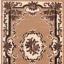 Traditional Poly Sandringham Aubusson Floral Pattern Rug Hallway Round in Beige Taupe Swatch