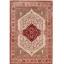 Orient 2529 Traditional Medallion Floral Bordered Rug Hallway in Terracotta, Red, Navy and Cream Swatch