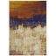 Nova Distress Abstract Modern Painterly Rug in Grey, Orange Swatch