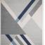 Balletto 186B Rug Modern Geometric Living Room Bedroom Soft Rugs in Grey Black Ochre Navy Colours Swatch