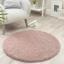 Washable Non-Slip Rug Shaggy Plain Round Buddy My Rug by Origins in 100x100 cm (3'4"x3'4") Swatch