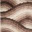 3D Shaggy Wave Rug Silky Soft Modern Living Room Rug in Large Size 160x230 cm (2'3"x7'7") Swatch